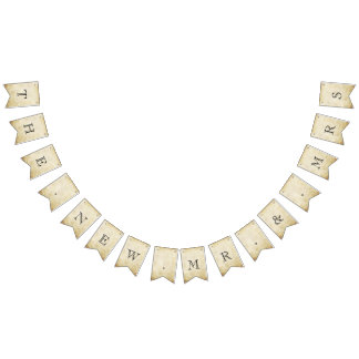 The New Mr. & Mrs. Vintage Wedding Bunting Flags