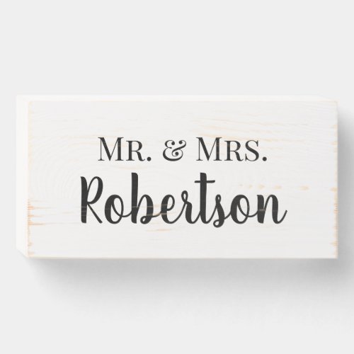The New Mr  Mrs Wedding Reception Table Wooden Wooden Box Sign
