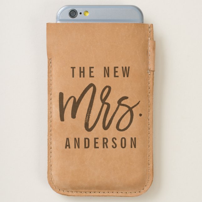 The New Mrs Personalized Bride iPhone 6/6S Case (Back (Filled))