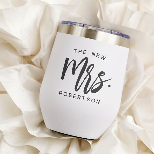 The New Mrs Personalized Bride Thermal Wine Tumbler