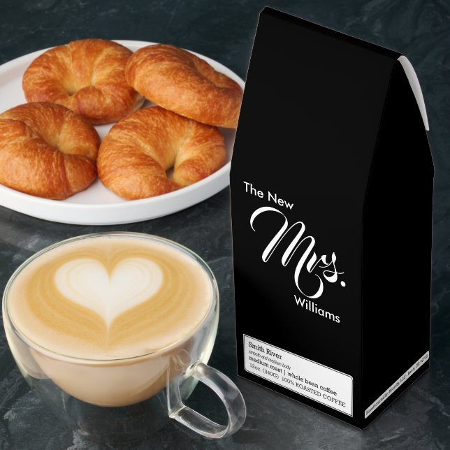 The New Mrs. Script & Bride's New Last Name Roasted Coffee (Breakfast)