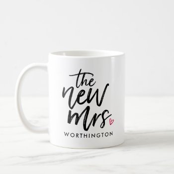 The New Mrs. (your New Last Name) Coffee Mug by PinkMoonDesigns at Zazzle