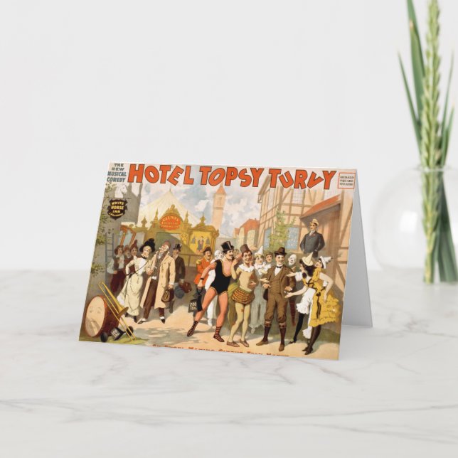 The New Musical Comedy, Hotel Topsy Turvy Card (Front)