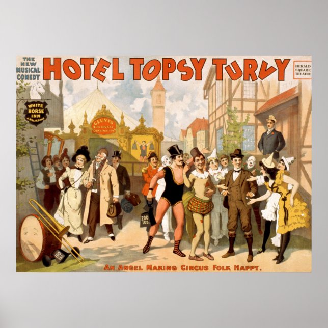 The New Musical Comedy, Hotel Topsy Turvy Poster (Front)