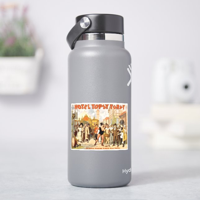 The New Musical Comedy, Hotel Topsy Turvy Sticker (HydroFlask)
