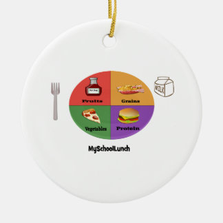 The New, New Four Food Groups Ceramic Ornament