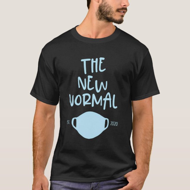 The New Normal Mask Est 2020 Graphic Novelty Pande T-Shirt (Front)