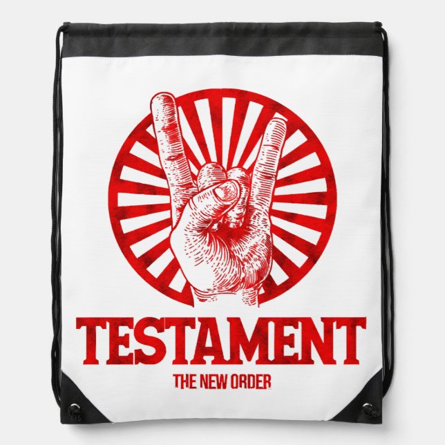 The New Order Testament  Drawstring Bag (Front)