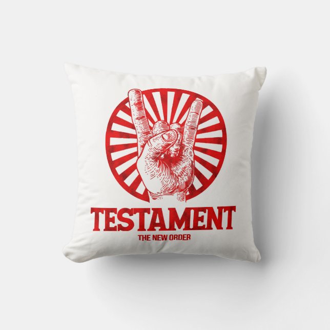 The New Order Testament  Throw Pillow (Front)