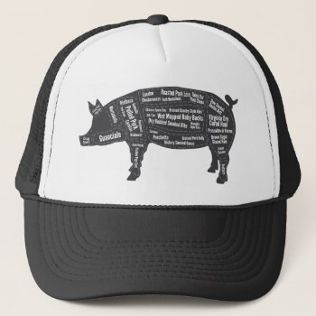 The New Pig Primal Map Trucker Hat by gastronomegear at Zazzle