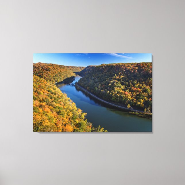 The New River Gorge At Hawks Nest State Park Canvas Print (Front)