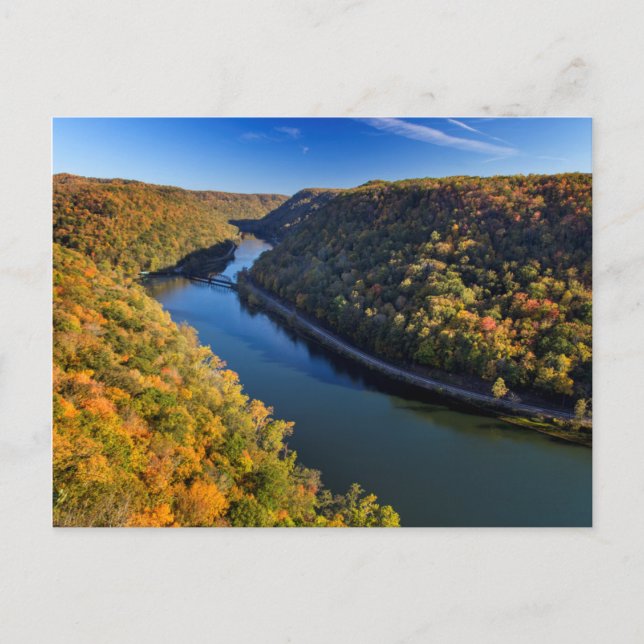 The New River Gorge At Hawks Nest State Park Postcard (Front)
