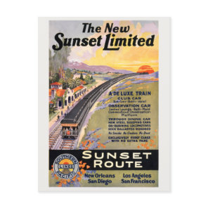 The New Sunset Limited Vintage Poster 1924 Postcard