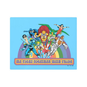 The New Teen Titans - We Fight Together With Pride Metal Print