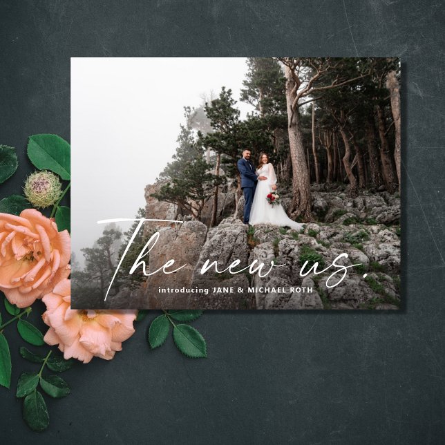 The New Us Elopement Announcement Postcard (Creator Uploaded)