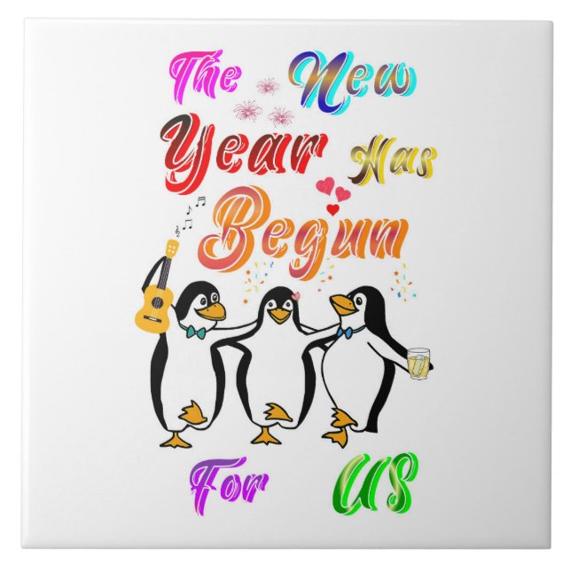 The New Year Has Begun For Us Ceramic Tile (Front)