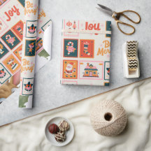 The New Year's  Christmas wrapping paper features