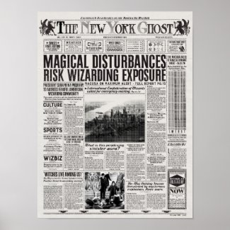 The New York Ghost Newspaper Poster