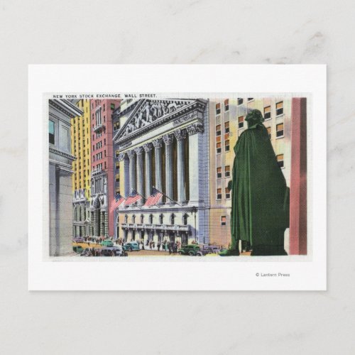 The New York Stock Exchange Bldg Postcard