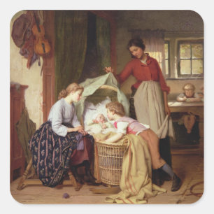 The Newborn Child Square Sticker