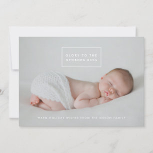 The Newborn King Holiday Photo Card