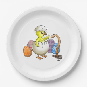 The Newly Hatched Easter Chick Paper Plates