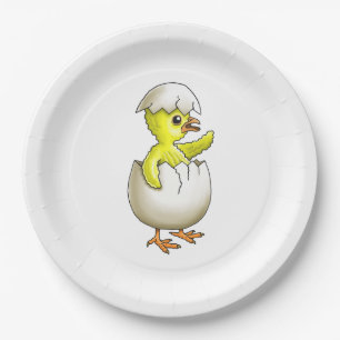 The Newly Hatched Easter Chick Paper Plates
