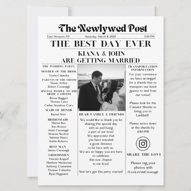 The Newlywed Post  (Front)