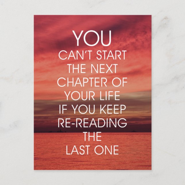 The Next Chapter Life Quote Postcard (Front)