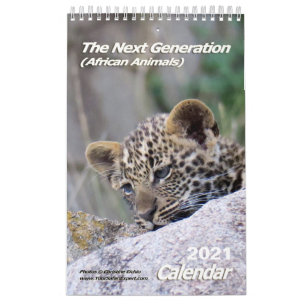 The Next Generation African Animals (Single Page) Calendar