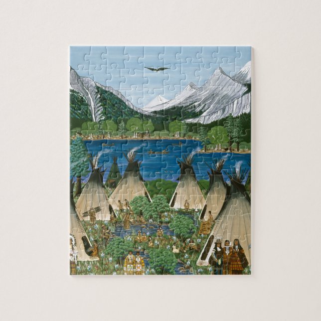 The Nez Perce ~ Wallowa Lake Jigsaw Puzzle (Vertical)