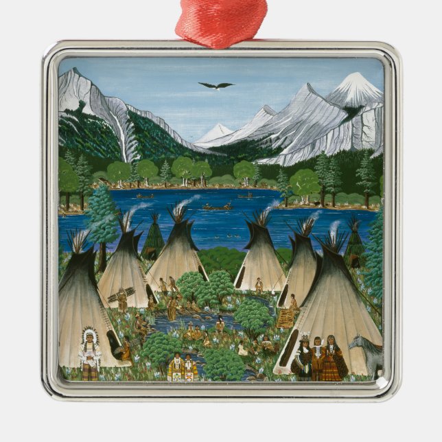 The Nez Perce ~ Wallowa Lake Metal Ornament (Front)