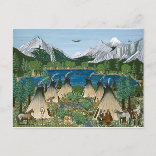 The Nez Perce  Wallowa Lake Postcard