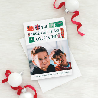The Nice List Christmas Photo Card