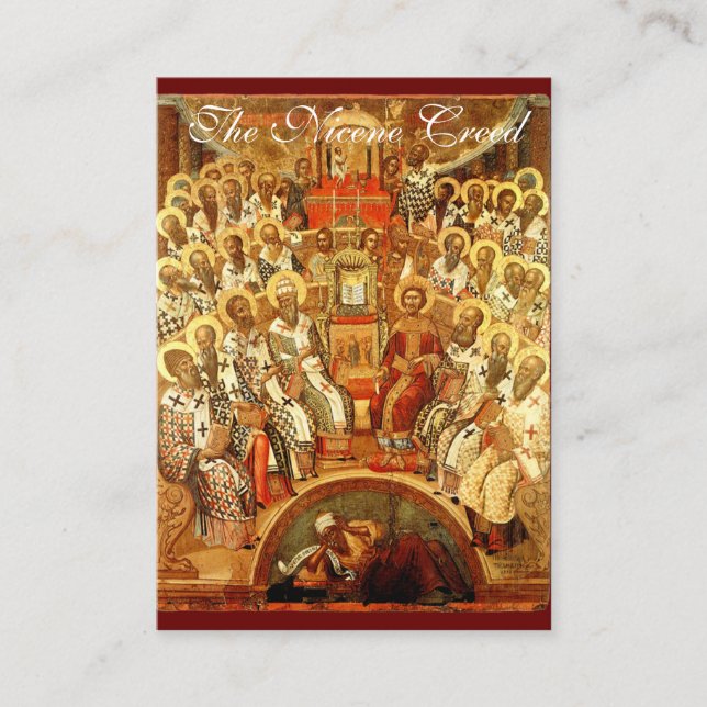 The Nicene Creed - Prayer Card (Flat) (Front)