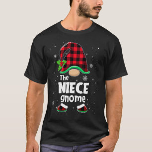 The Niece Gnome Buffalo Plaid Christmas Matching F T-Shirt