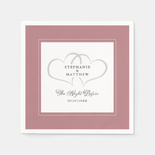 The Night Before After Rehearsal Dinner Dusty Rose Napkins