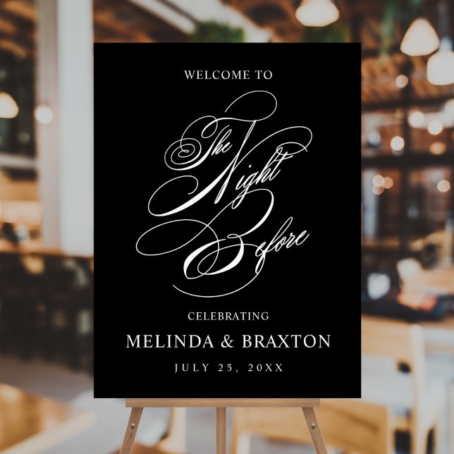 The Night Before Black and White Sign (Creator Uploaded)