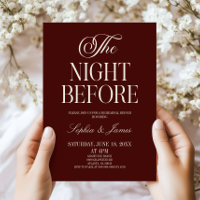 The Night Before Burgundy Wedding Rehearsal Dinner