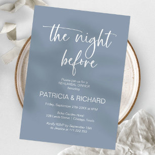 The Night Before Calligraphy Rehearsal Dinner Invitation