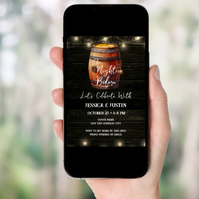 The Night Before Casual Rehearsal Dinner Invitation (Front Digital)