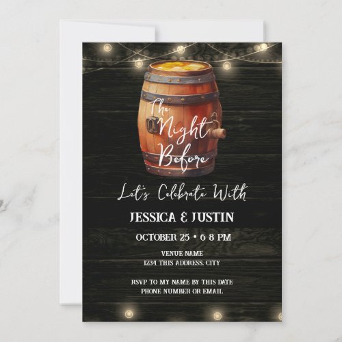 The Night Before Casual Rehearsal Dinner Invitation