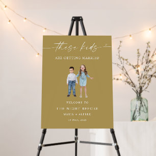 The Night Before Childhood Photos Wedding Sign