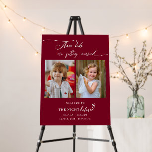 The Night Before Childhood Photos Wedding Sign