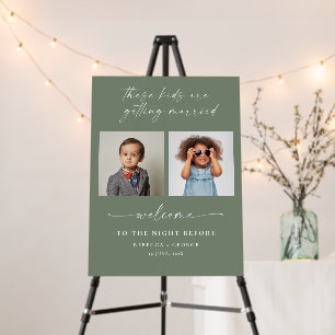 The Night Before Childhood Photos Wedding Sign