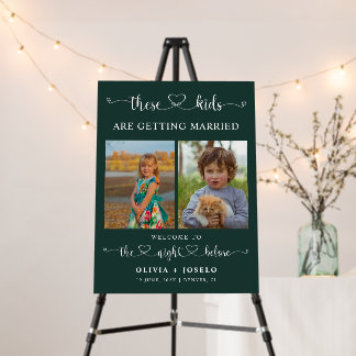 The Night Before Childhood Photos Wedding Sign