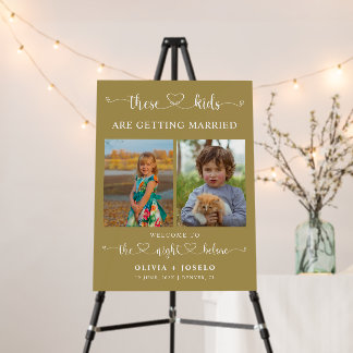 The Night Before Childhood Photos Wedding Sign