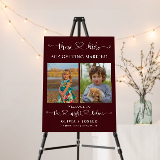 The Night Before Childhood Photos Wedding Sign