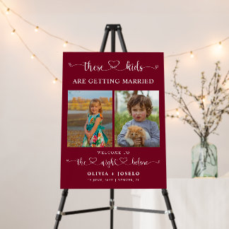 The Night Before Childhood Photos Wedding Sign
