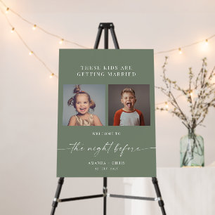 The Night Before Childhood Photos Wedding Sign
